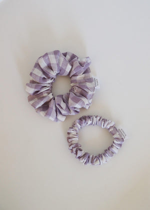 
                  
                    Load image into Gallery viewer, VIOLET - Purple Gingham Linen Small
                  
                